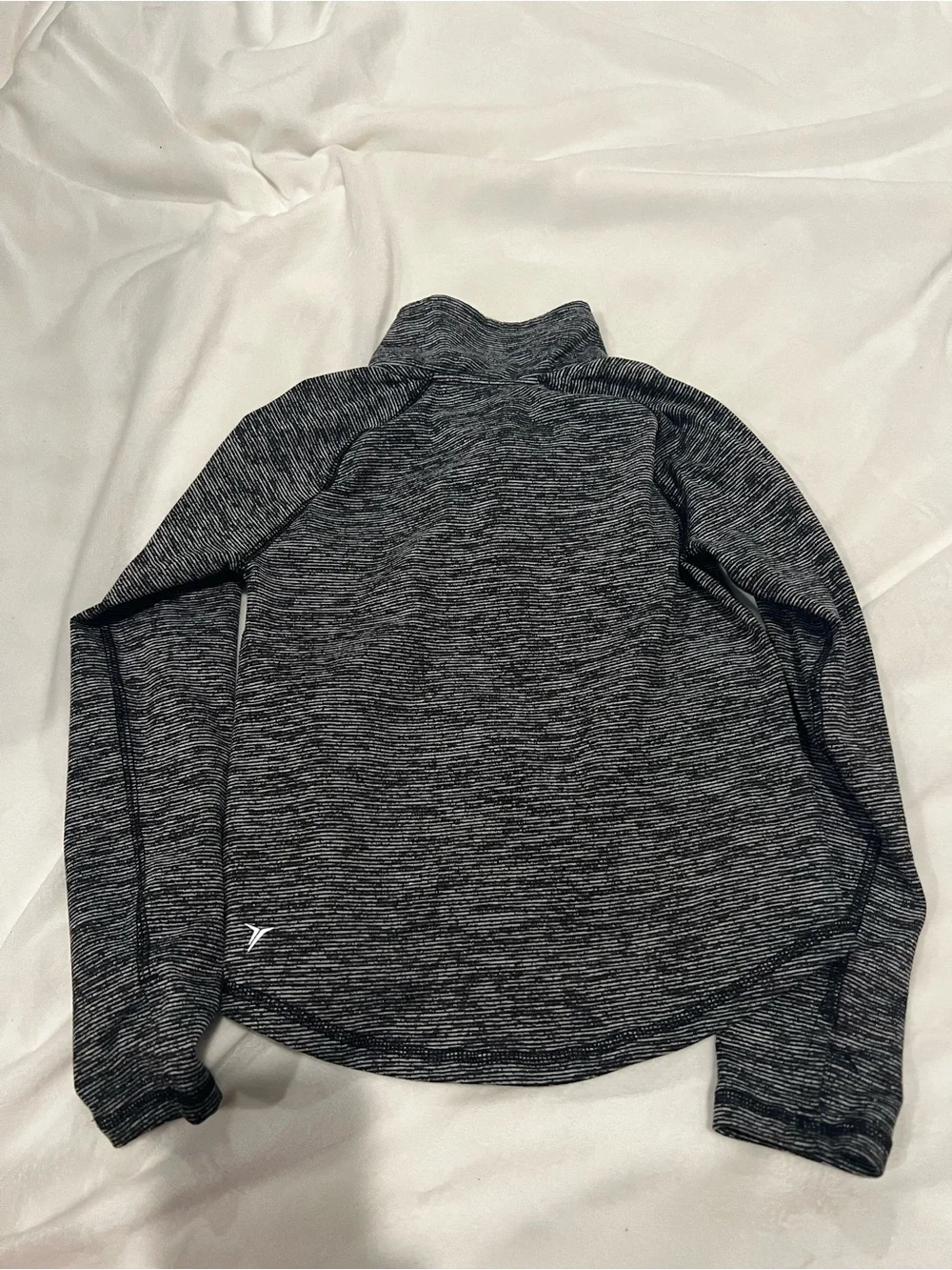 Old Navy Black Heather Quarter-Zip Pullover XS 5